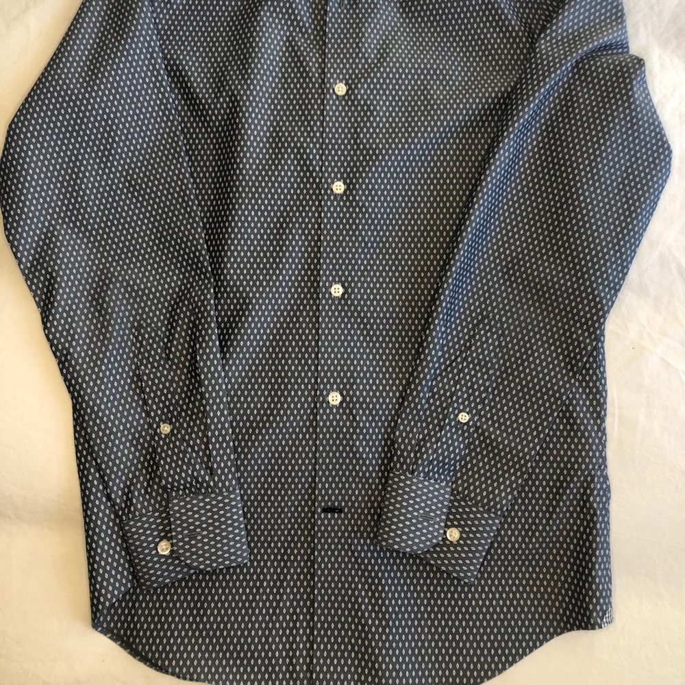 Banana Republic Mens Button Down Blue Long sleeve